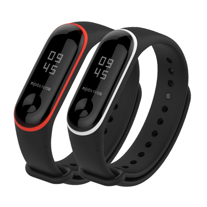 Xiaomi Mi band 4/3 jam Strap Tali Gelang tangan Silcon-Silkon 2-tone D42