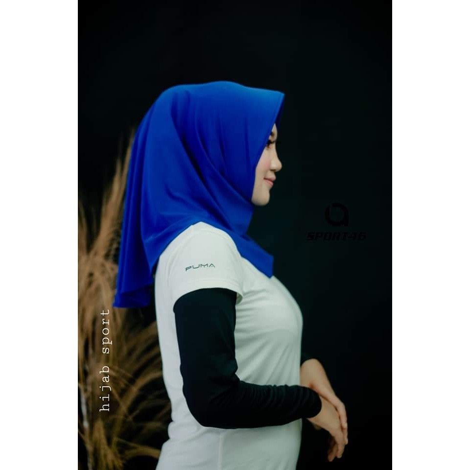 HIJAB SPORT OLAHRAGA HIJAB INSTAN KERUDUNG OLAHRAGA ANTEM BAHAN JERSY TEBAL TIDAK LICIN AB46-SPORT-4