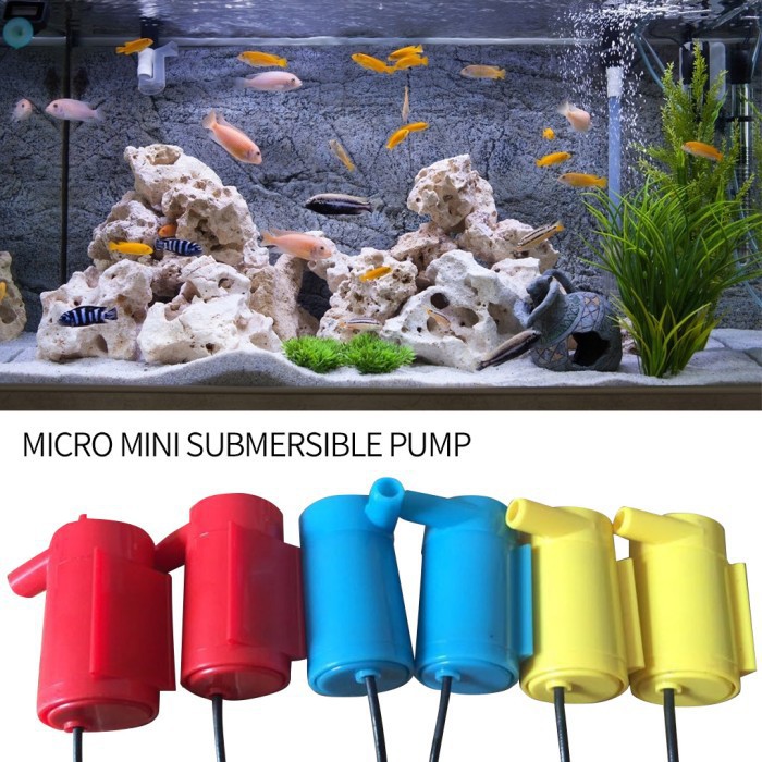 Pompa Air Mini Submersible Dengan Daya Dc 5v 2-3l/menit Untuk Tanki Akuarium Ikan FEFARM