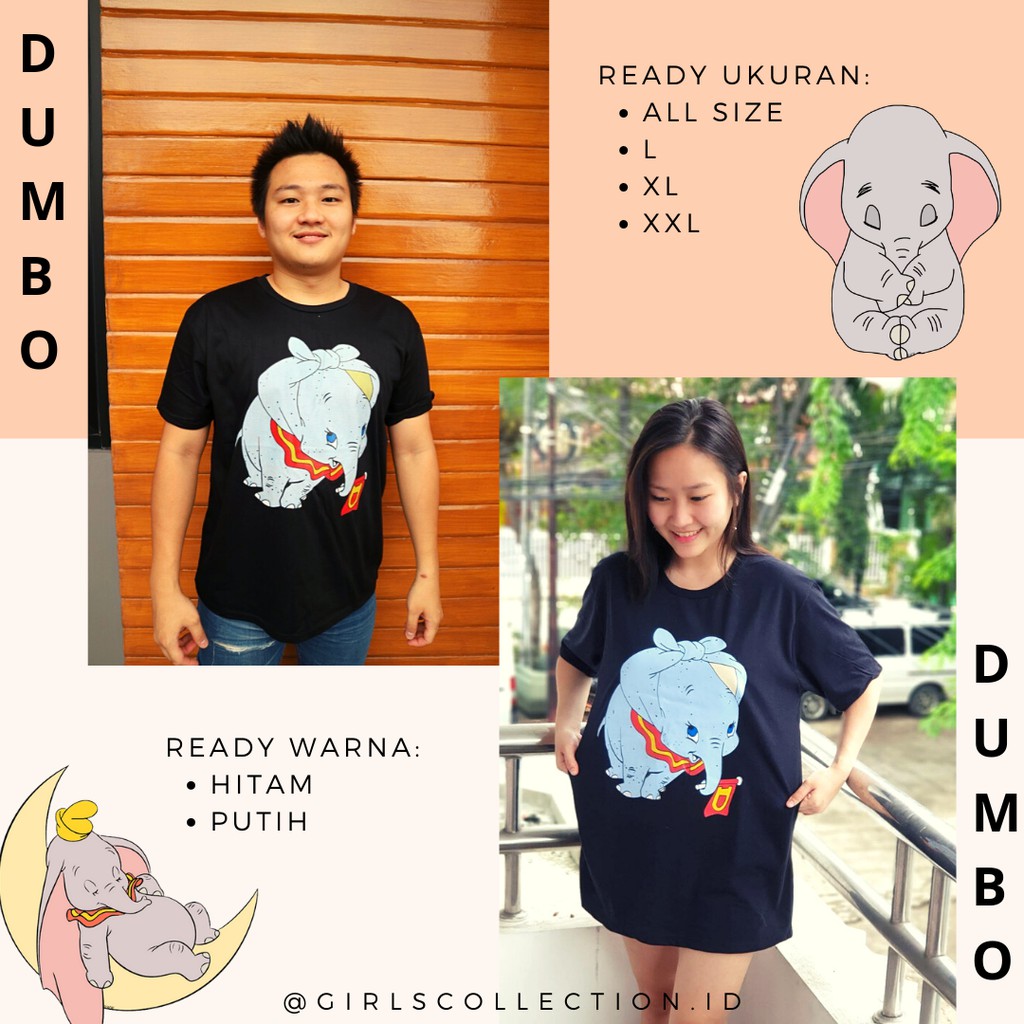  BAJU  KAOS  DUMBO KAOS  WANITA  OVERSIZE  Shopee Indonesia