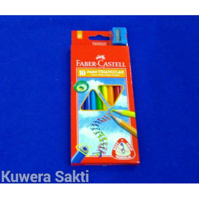 

Pensil warna Triangular 10 warna Faber Castell