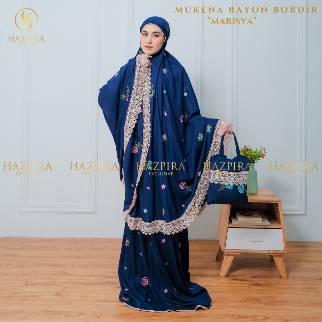 HAZPIRA - Mukena Dewasa Katun Rayon Bordir Marisya Jumbo