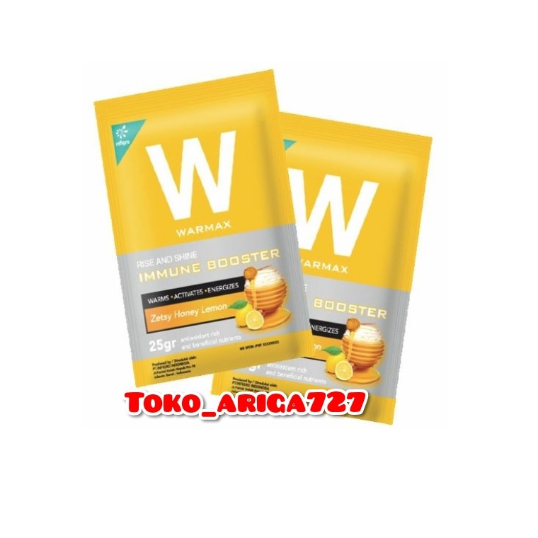 

Warmax immune booster/ warmax honey lemon minuman penambah daya tahan tubuh 1 Sachet