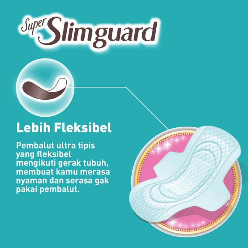 Laurier Pembalut Super Slimguard Night Wing 35cm 8s