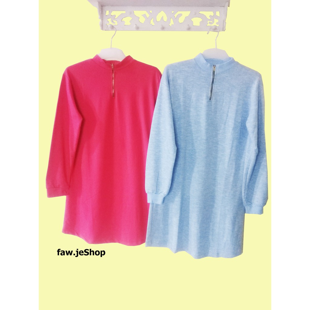Fawje TUNIK KAOS ZIPPER DEPAN GUPAL