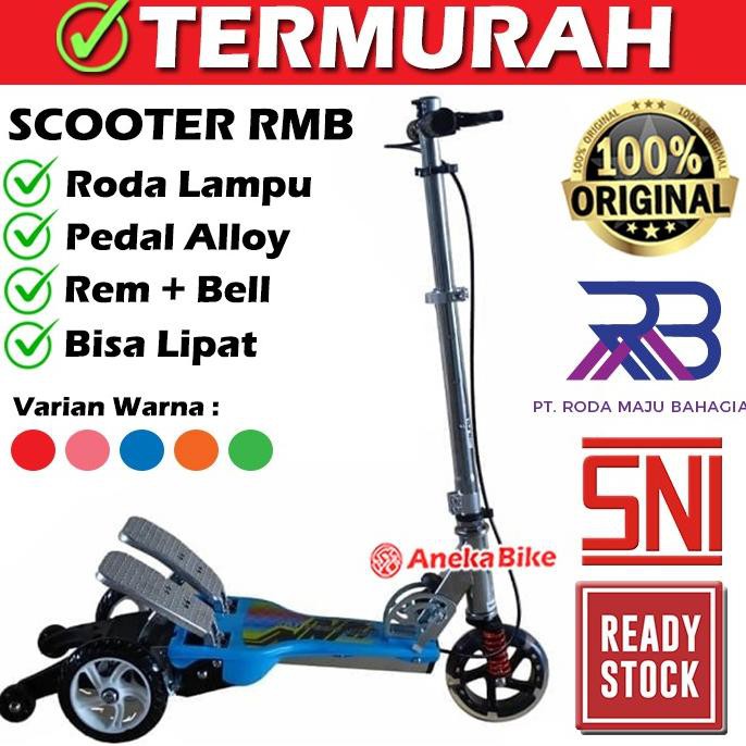 Skuter HP Scooter RMB Injak Pedal Roda Lampu