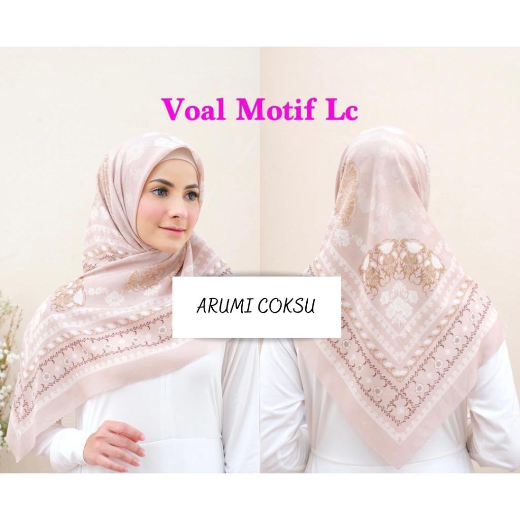 COD Kerudung Segiempat Denay KW Motif Arumi Coksu Premium Laser Cut Voal Premium Terlaris