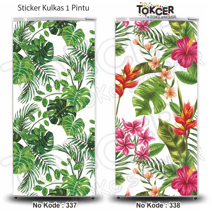 Stiker Kulkas 1 dan 2 Pintu Standar MONSTERA