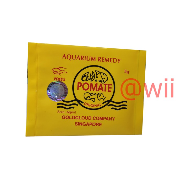 POMATE ASLI Obat Ikan Hias Koi Arwana Anti Biotik Jamur Ori Original by HETO