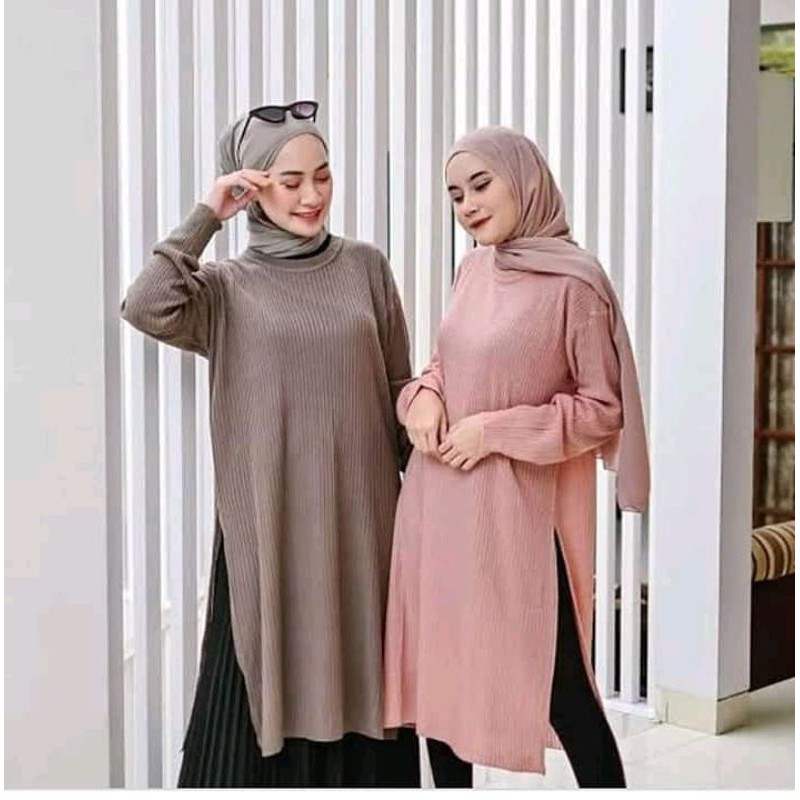 OOTD ATASAN/TUNIK RAJUT/BAHAN RAJUT TEBAL