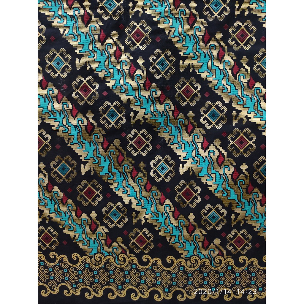 Kain Batik Katun Artakaya 234 Var3 Hitam Merah