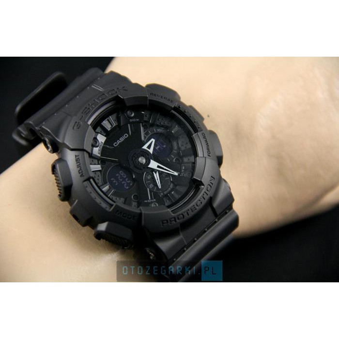 BAHAN BERKUALITAS JAM TANGAN PRIA CASIO G-SHOCK GA-120BB FULL BLACK ORIGINAL BM 