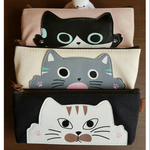 

Tempat Pensil Kanvas Muka Kucing