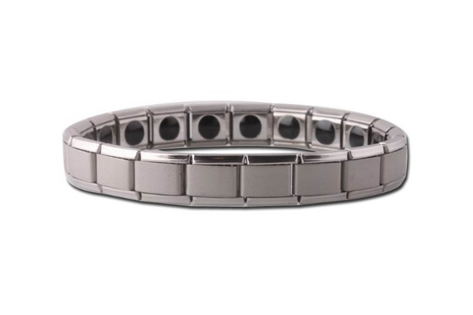 Gelang Magnetik Bahan Stainless Steel Warna Silver Untuk Unisex