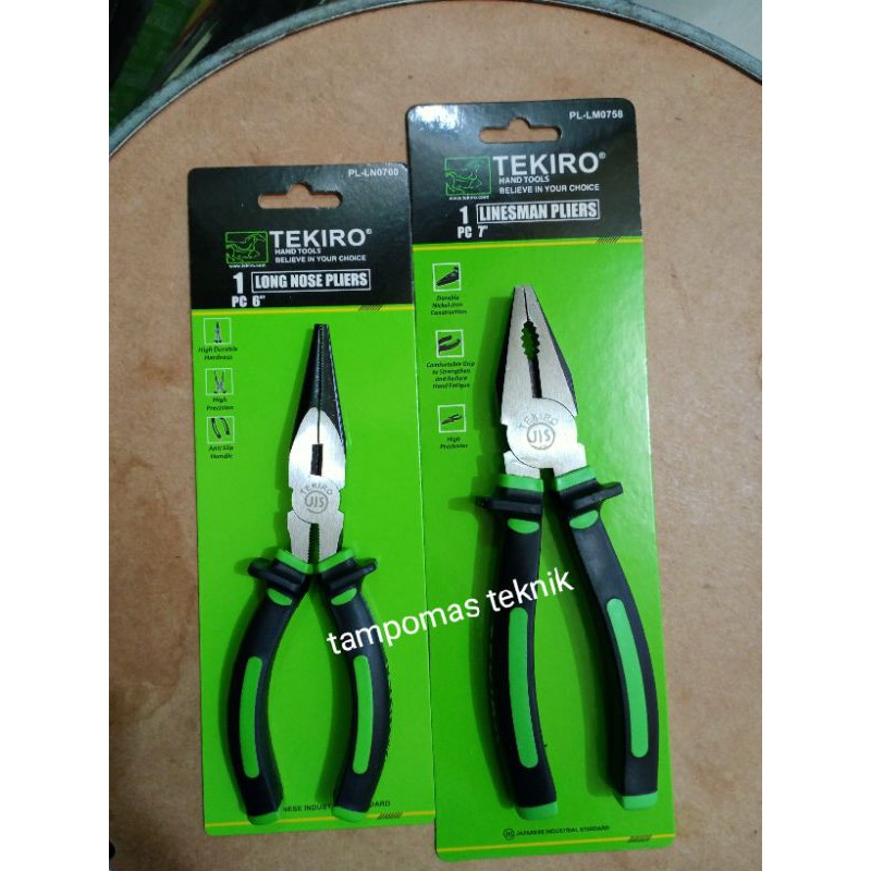 Tekiro Tang Kombinasi 7" Paket Tang Lancip 6" Tekiro Tang Set