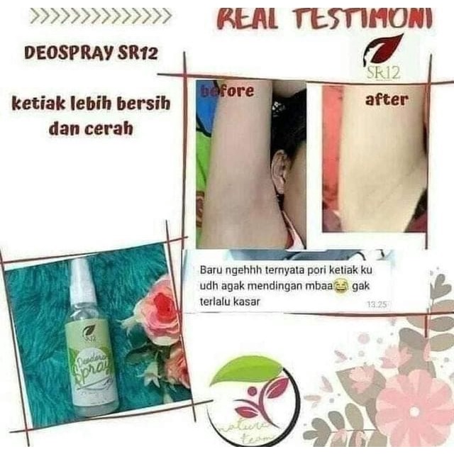 Deodorant Spray SR12 Penghilang Bau Badan Pencerah Ketiak Ampuh