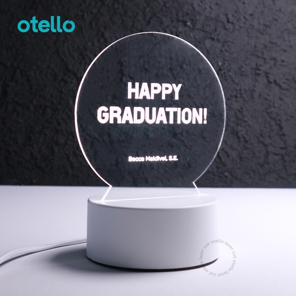 Acrylic Night Lamp Hadiah Custom Lampu Tidur Kado Wisuda Graduation Gift Teman Sahabat Dekorasi