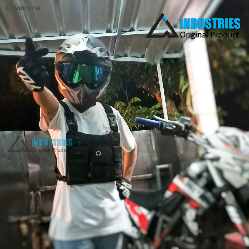 Tas Dada Biker CHEST BAG Tas Pelindung Dada Model Rompi Dada 2 in 1 Original A INDUSTRI