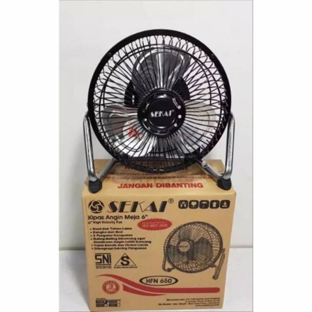 Sekai Kipas Mini Besi Meja/ Duduk 6Inch Floor Fan HFN650