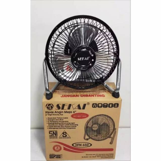 Sekai Kipas Mini Besi Meja/ Duduk 6Inch Floor Fan HFN650