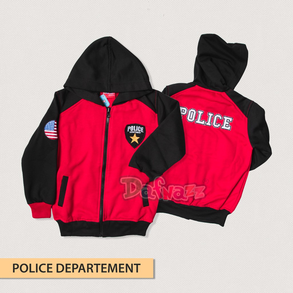 Jaket Anak Bandung- Jaket Bordir Anak Karakter Police 01