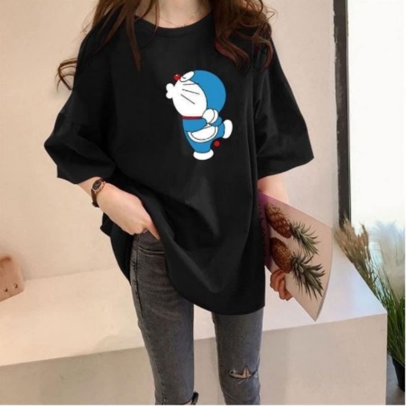 T-SHIRT/TUMBLR TEE KAOS DORAEMON BIG UNISEX OVERSIZE