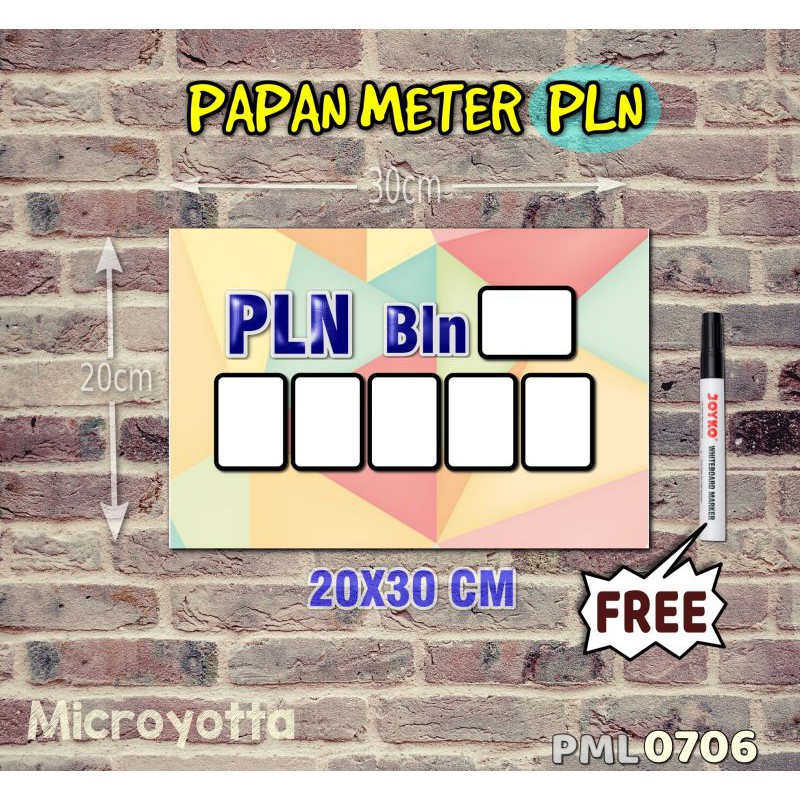 

Microyotta Papan Meter Listrik PLN PAM motif Unik - Pastel 06