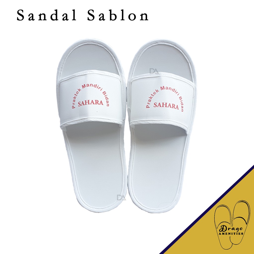 CUSTOM SABLON!! Sandal Hotel Custom Sablon Spa Souvenir Salon