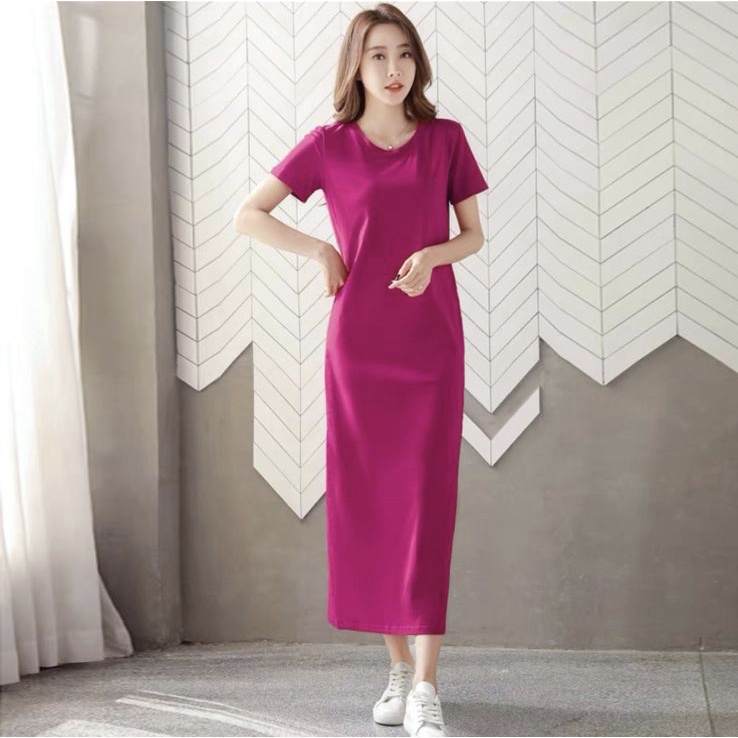 BEFAST - ZFS OOTD Dress MACA / SOCI DRESS / Dres Maxy Terbaru / Pakaian Wanita Kondangan/Pesta / Longdress Kekinian Remaja Wanita ABG / Dress Polos / Fashion Ala Style Korean / Longdress lengan Pendek / Termurah