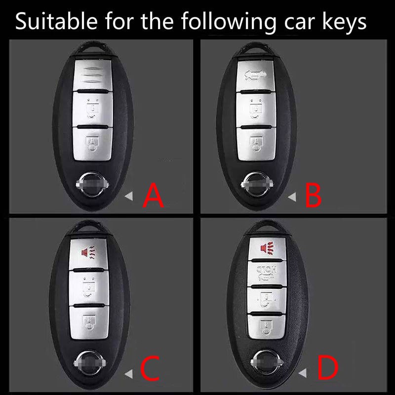 Nissan key cover fit for Nissan Almera Navara X-Trail Serena Livina Sylphy leather key case remote control keychain in stock