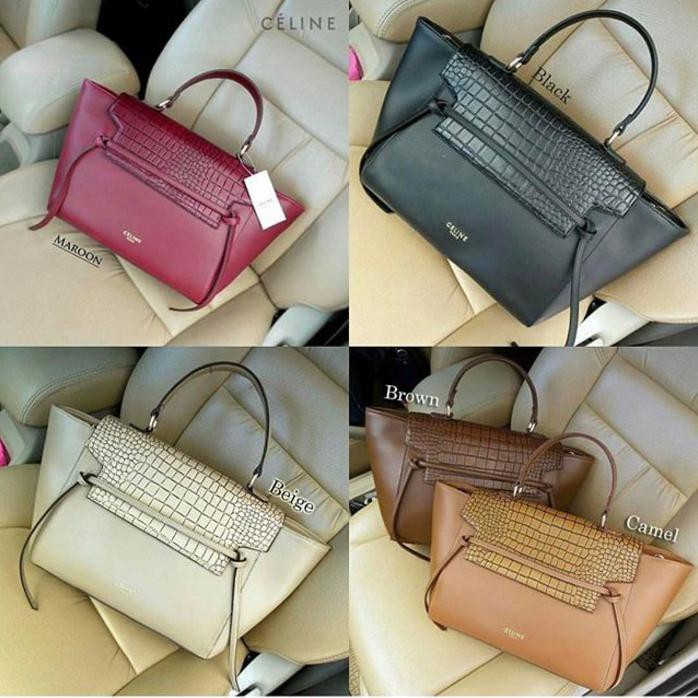 Tas Wanita Cewek Fashion Handbags Murah Celine Belt Croco