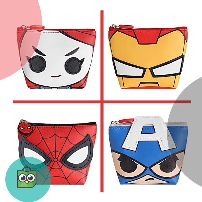 Grosir MINISO Marvel Dompet Kecil Trapesium Untuk Kartu Uang Koin Berkualitas