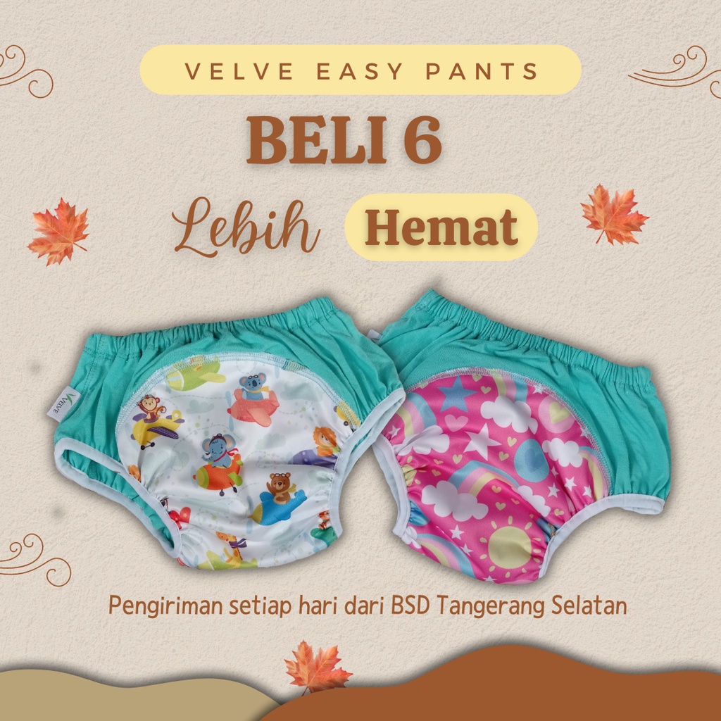 Training Pants Velve Celana Bayi untuk Toilet Potty training Latihan lepas pempers