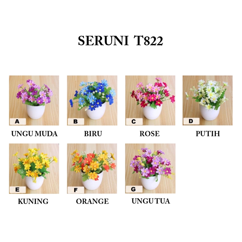 {Lav - T822} Tanaman Hias Bunga / Tanaman Bunga Plastik /  Tanaman Ornamen / Bunga Dekorasi Rumah-Seruni