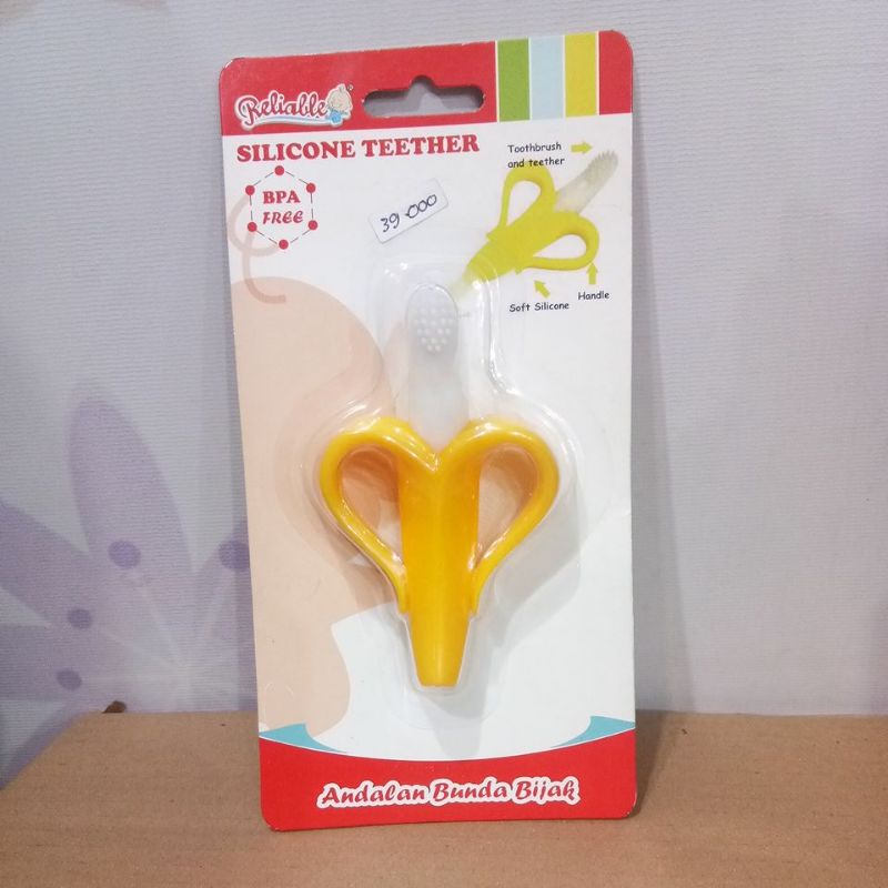 RELIABLE SILICONE TEETHER TOOTHBRUSH, SOFT SILICONE, HANDLE RNP-8861