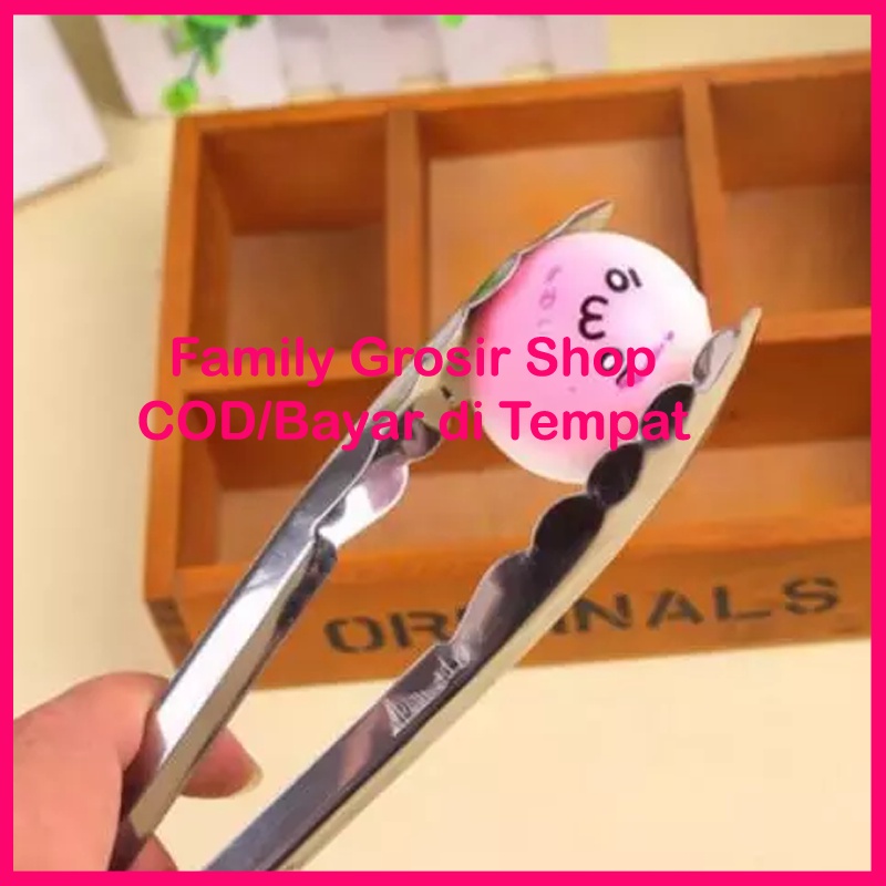 Tongs Capitan Stainless 15/18/22,5/38cm Jepitan Gorengan Penjepit Makanan Capitan Kue Capitan Es Batu