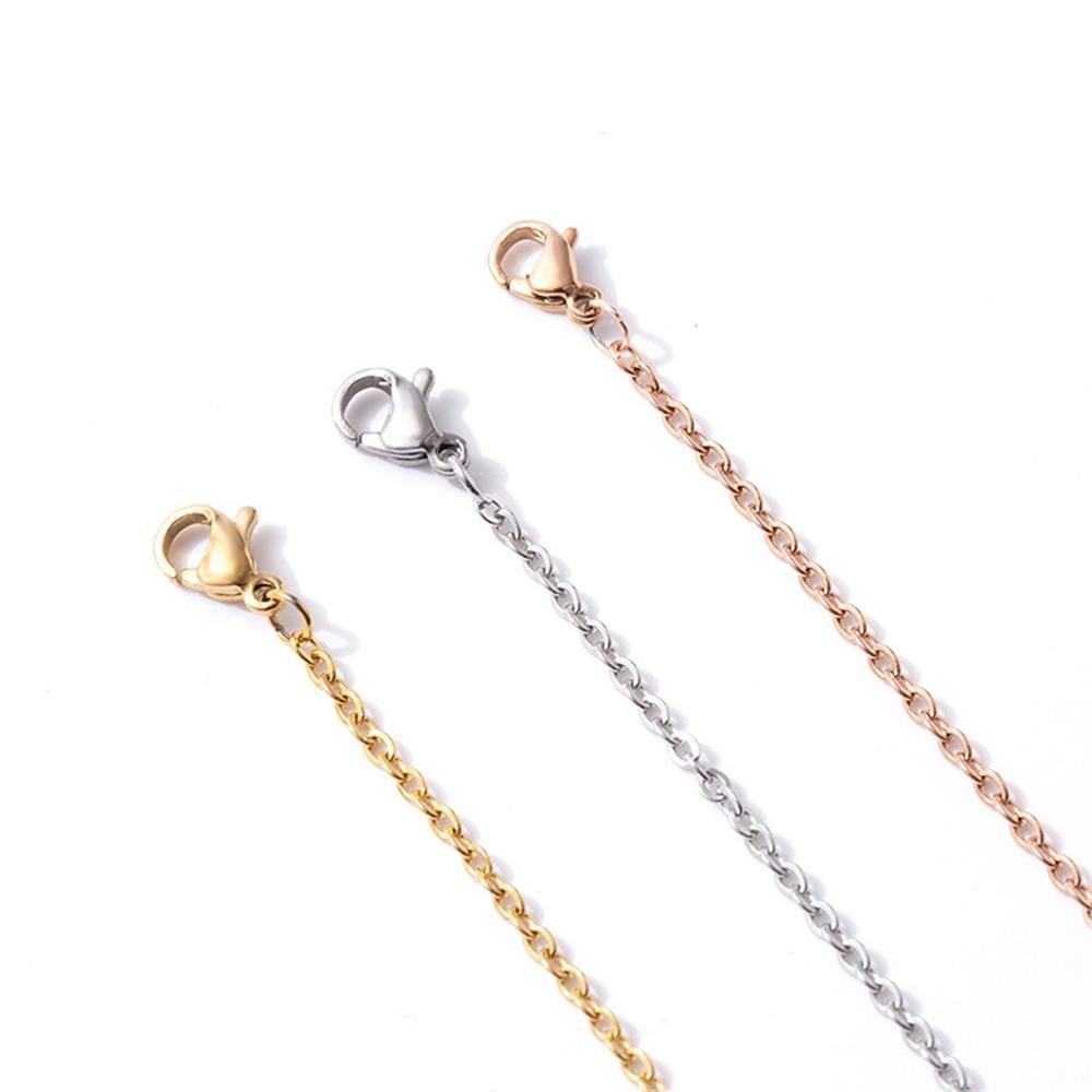 Kalung Rantai Bahan Stainless Steel Warna Silver / Gold Gaya Punk