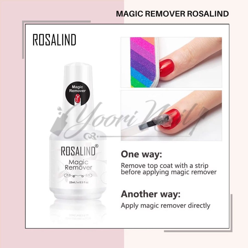 Magic remover rosalind 15ml nail gel magic remove gel remover