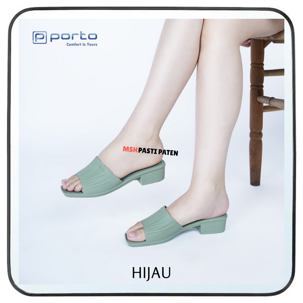 Sepatu wanita wedges hells terbaru merk porto zen ori size 36-40 Slip on wanita Sepatu jelly Sandal cantik