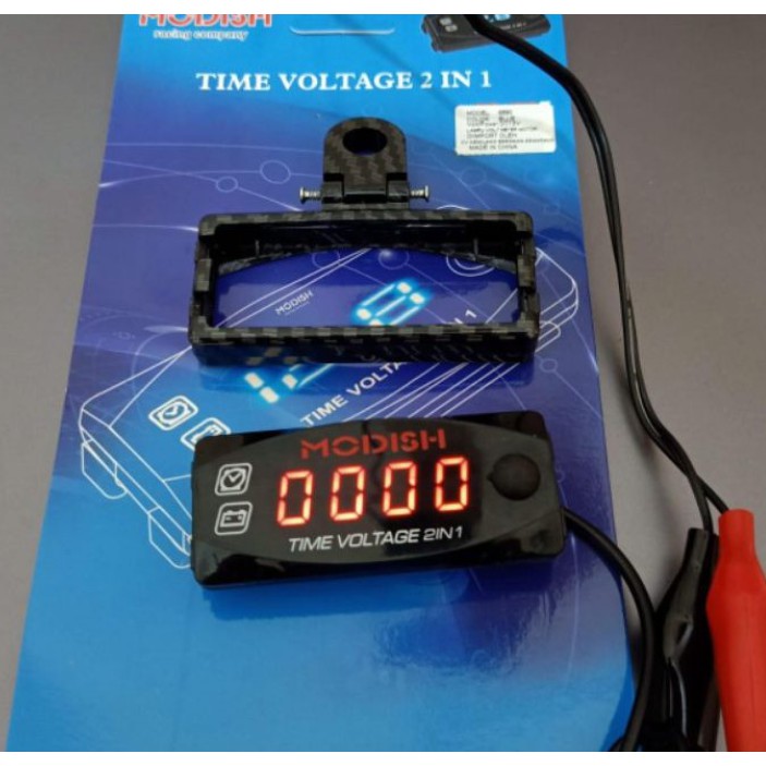 Voltmeter plus breket kotak universal 2 ini 1