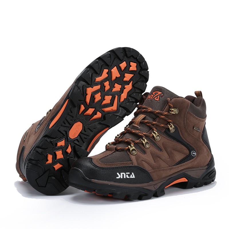 Sepatu Gunung Snta 469 Brown Orange Adventure Trekking/Hiking/Outdoor