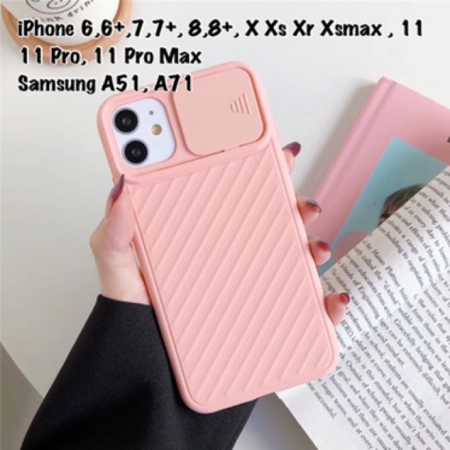 Slide Cam Case Samsung A51 A71 Iphone 6 6s 6s+ 6+ 7 7 plus 8 8+ X Xs Xr XsMAX 11 11pro 11 pro max