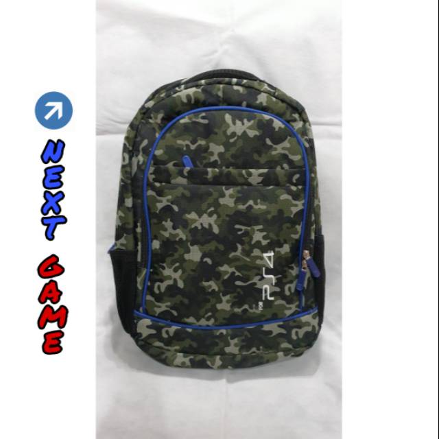 Bag - Tas Ransel Backpack Green Army PS4 Pro - Slim - Fat