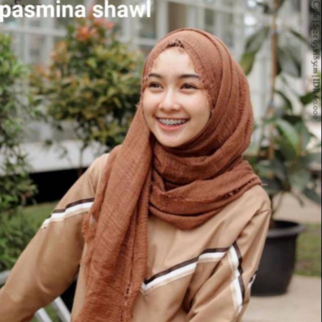 PASHMINA SHAWL CRINKLE IMPORT SERI C 96RB DAPAT 3PCS