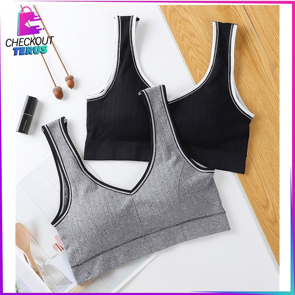 CT P94- P97 Pakaian Dalam Wanita Bra Yoga Tanpa Kawat Sport Bra Push Up Pakaian Atasan Wanita Bra Fitness Zumba Pakaian Atasan Olahraga Wanita