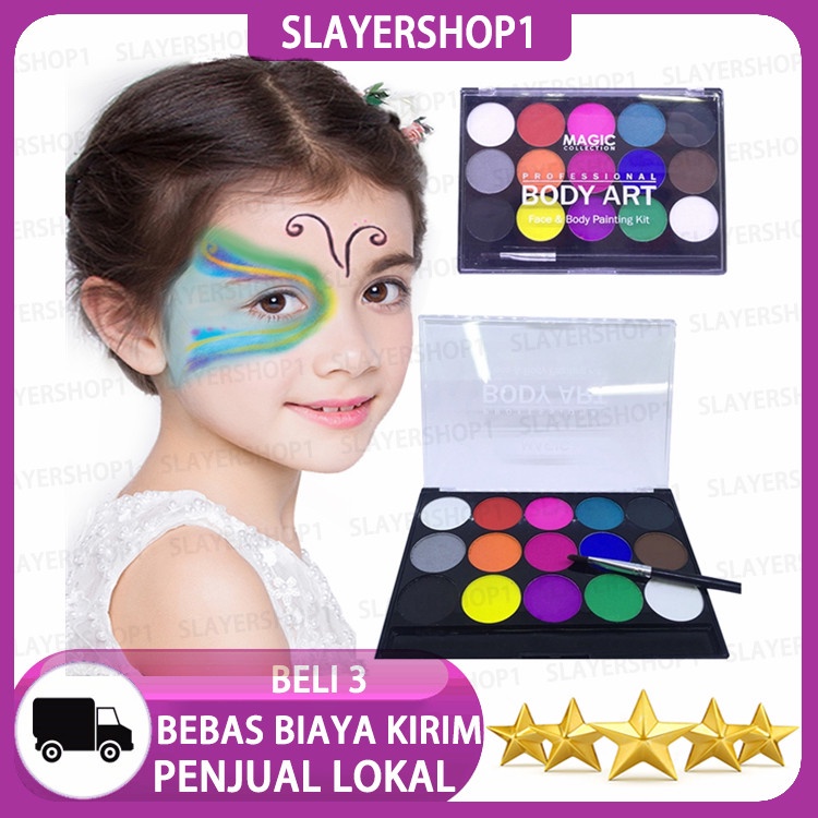 12 Warna Body Face Painting Cat Wajah Painting Wajah Body Painting Palette Wajah