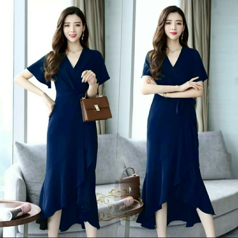 DRESS NATAL 2020 MAXI DRESS / LONGDRESS WANITA -Dress Metris Nelly MAXY IMPORT