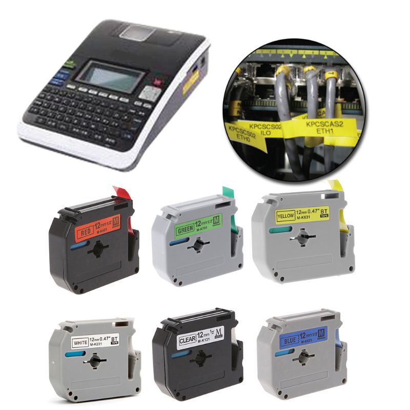 Cre Pita Label Printer 12mm Untuk Brother P-Touch