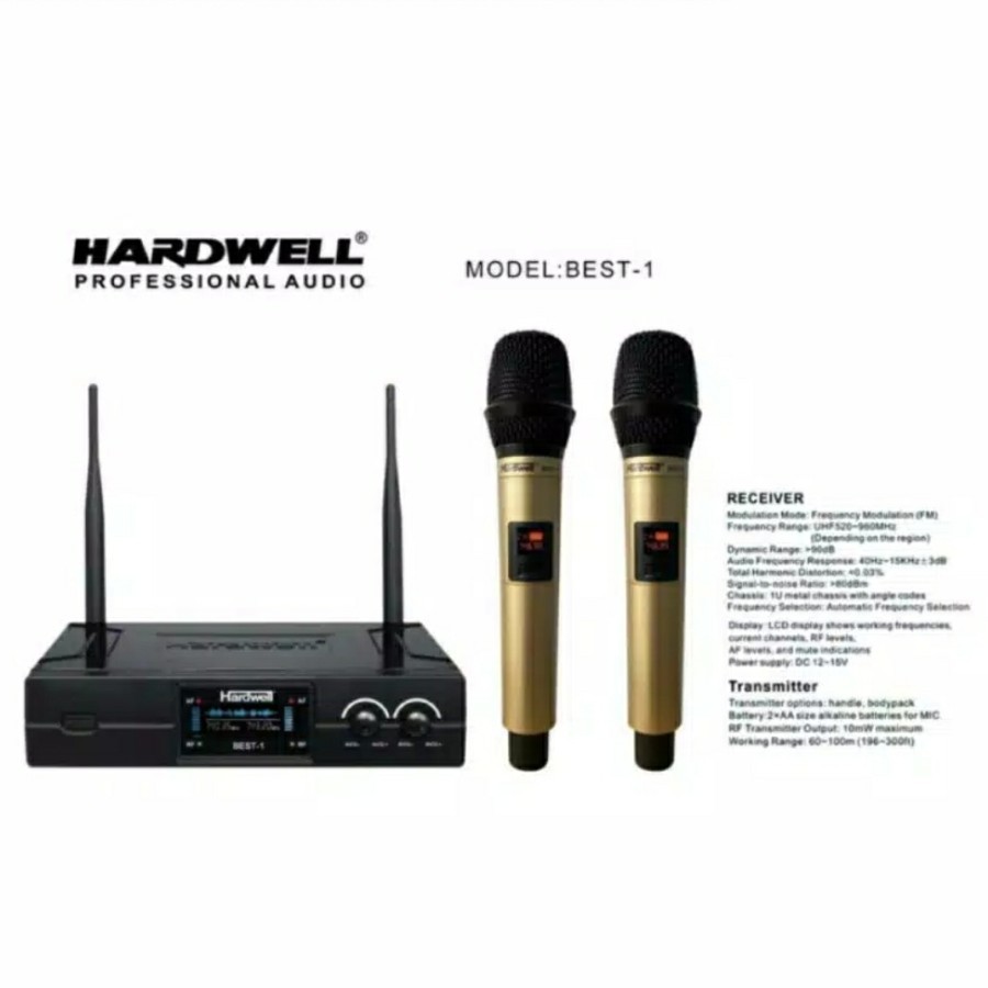 Mic Wireless Hardwell BEST 1 Dual Handle Original