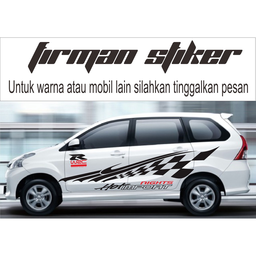 Stiker Mobil Avanza Xenia Hitam Shopee Indonesia